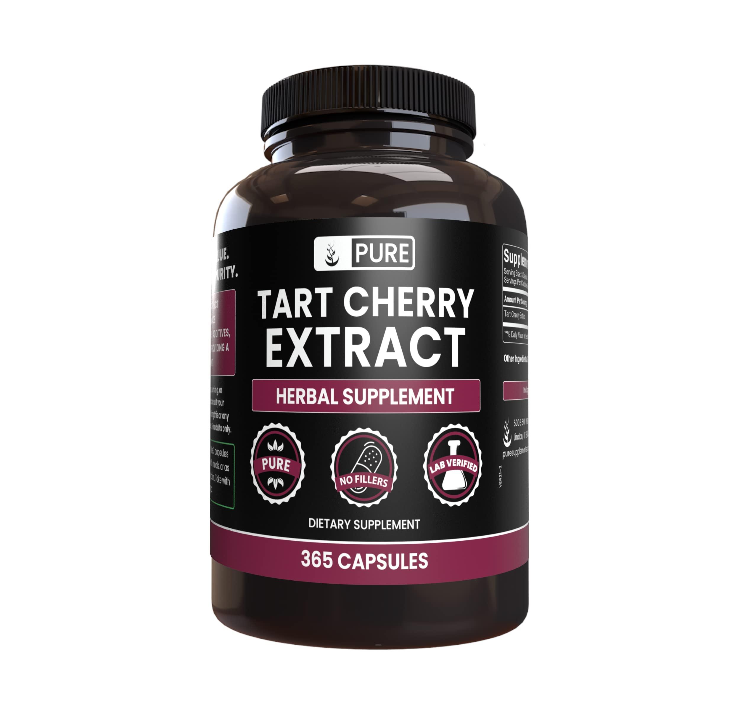 PURE ORIGINAL INGREDIENTS PURE ORIGINAL INGREDIENTS Tart Cherry Extract (365 Capsules) No Magnesium Or Rice Fillers, Always Pure, Lab Verified