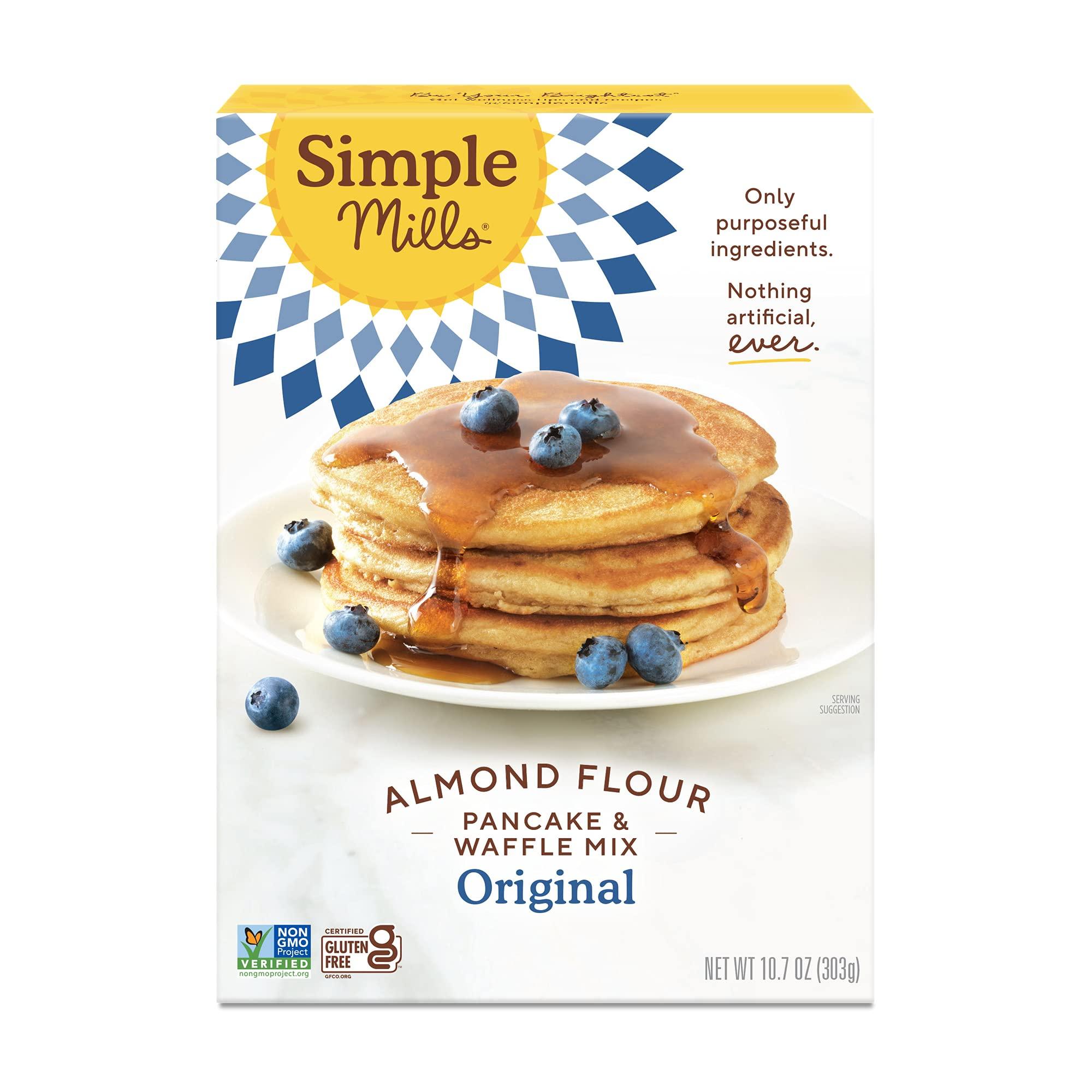 Simple Mills Simple Mills Almond Flour Mix, Pancake & Waffle, Naturally Gluten Free, 10.7 oz, Pack of 3 (PACKAGING MAY VARY)