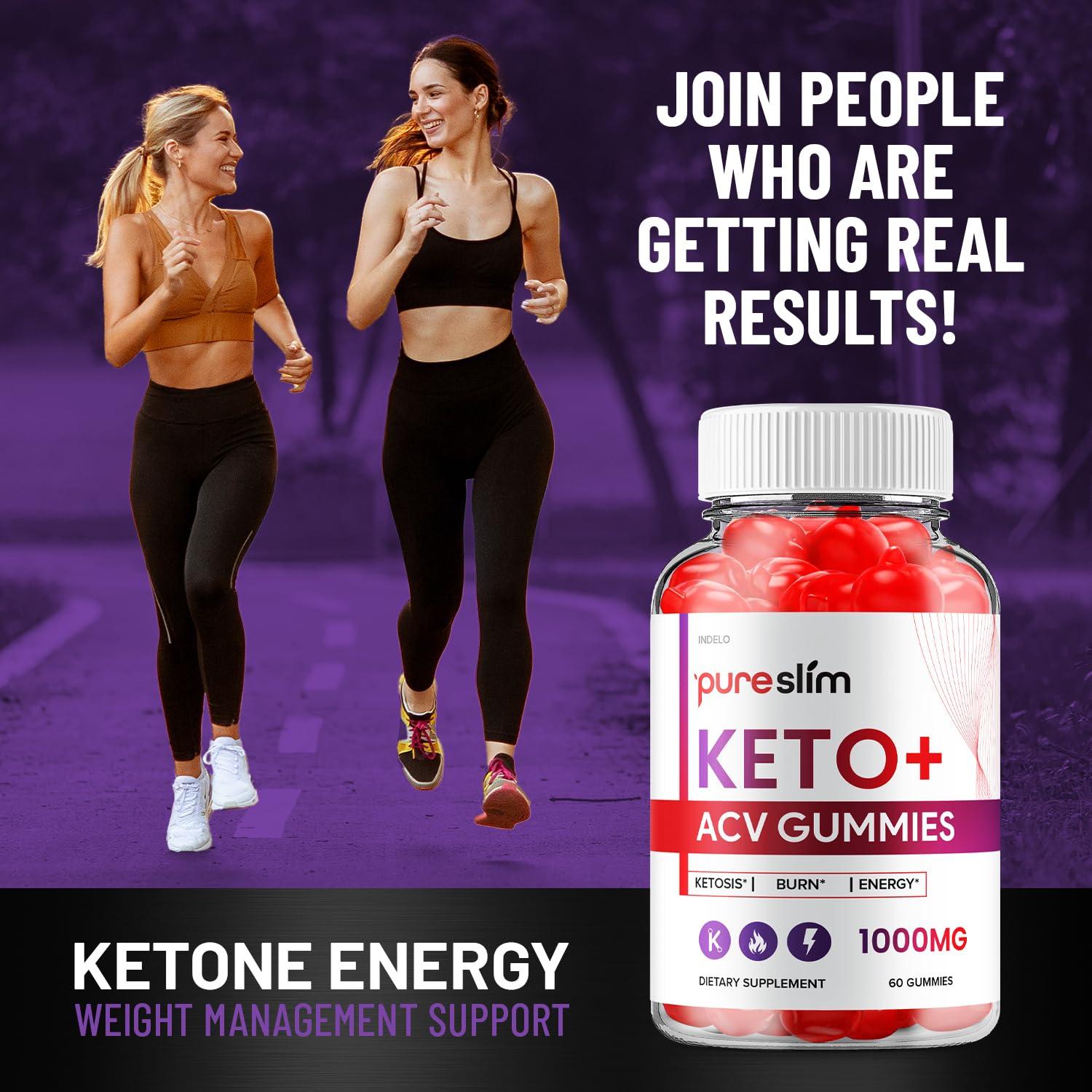 Indelo (2 Pack) Pure Slim Keto ACV Gummies - Advanced Formula PureSlim Keto plus ACV Gummies Apple Cider Vinegar Pure Slim ACV Gummies Dietary Supplement Reviews Men Women (120 Gummies)