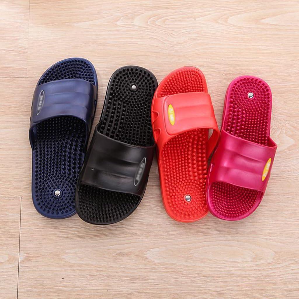 YCZHD YCZHD Massage Slippers for Men and Women,Magnetic Therapy Massage Shoes,Foot Reflex Zones Acupressure Massage,Reflexology Foot Massage Sandals (Size:EU 41,Color:Bright red)