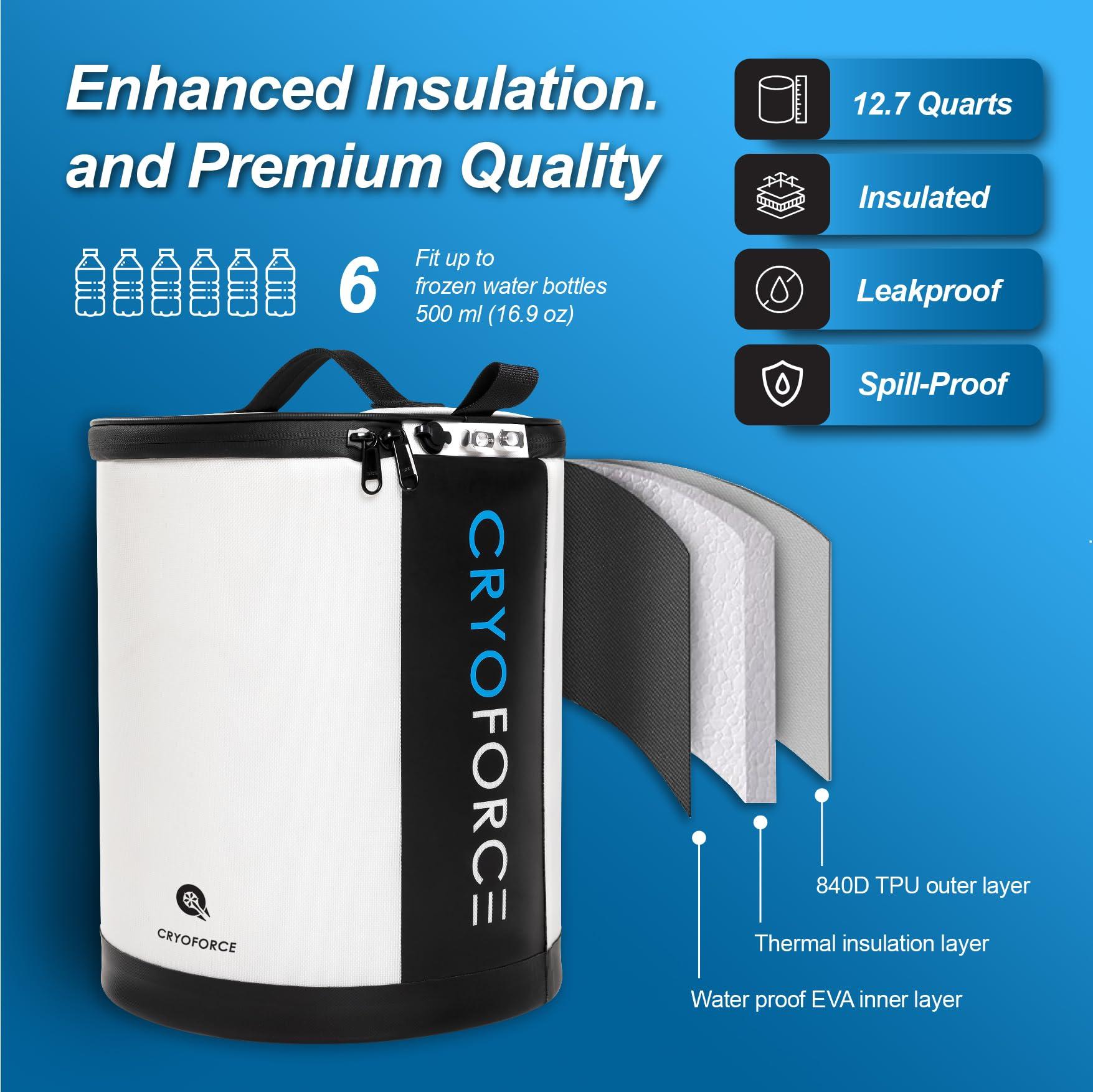 CRYOFORCE CRYOFORCE Home Cold Therapy Machine, Ice Therapy Machine with Smart Timer, Ice Machine for Knee Replacement, ACL, MCL Post-Surgery Recovery, Pain Relief, for Sport Injuries, Sprains, Reduce Swelling