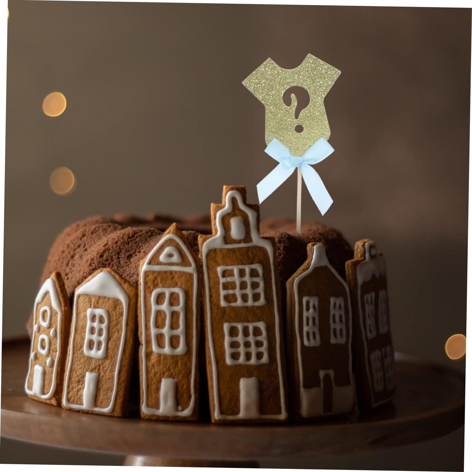 GANAZONO GANAZONO 4 sets Clothes Question Mark Cake birthday toppers for cakes birthday cupcake topper or blue cakes toppers pink happy birthday decorations cupcake toothpick baby Paper boy