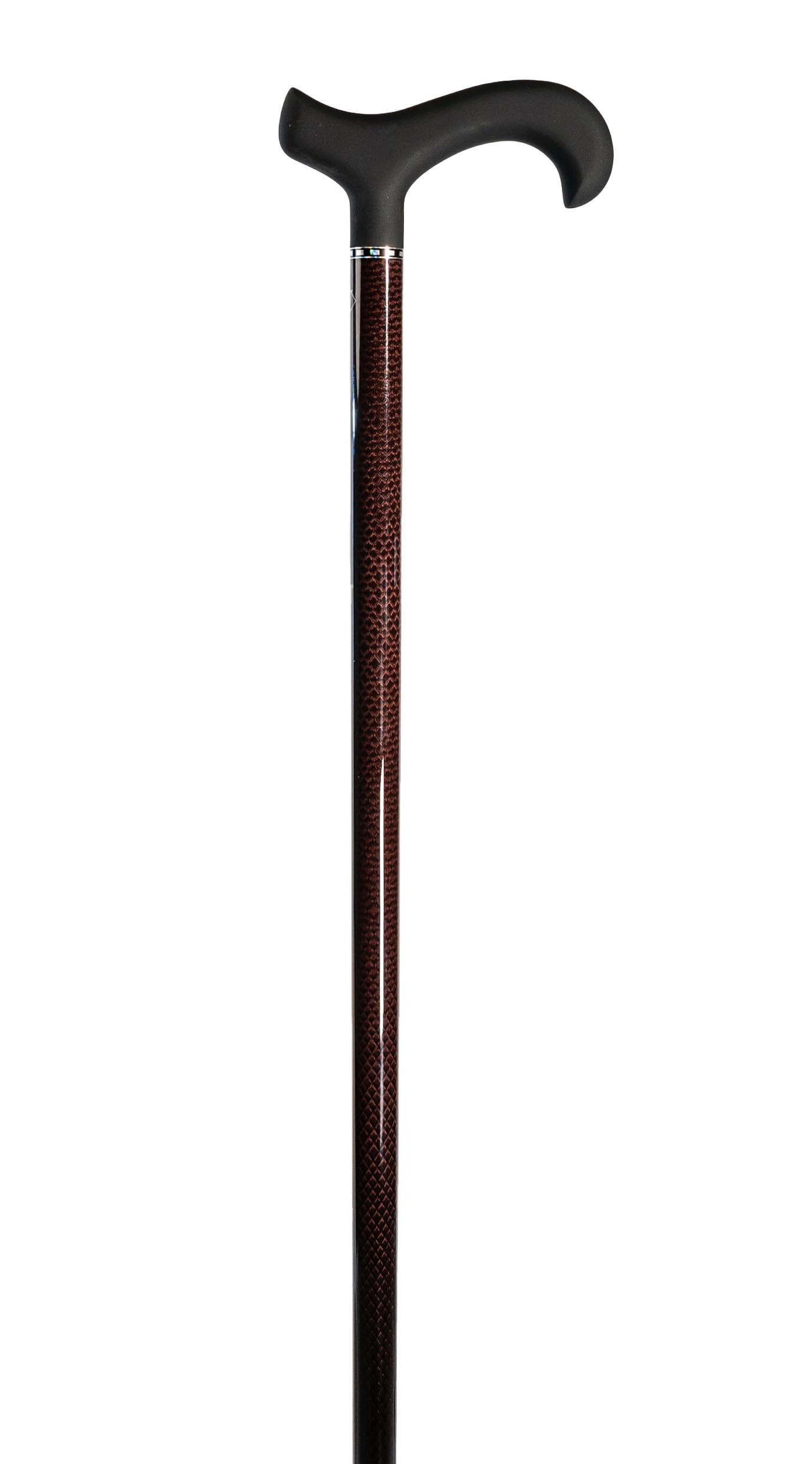 WC Stylish Walking Canes for Men- Carbon Fiber Triple Wound - Brown