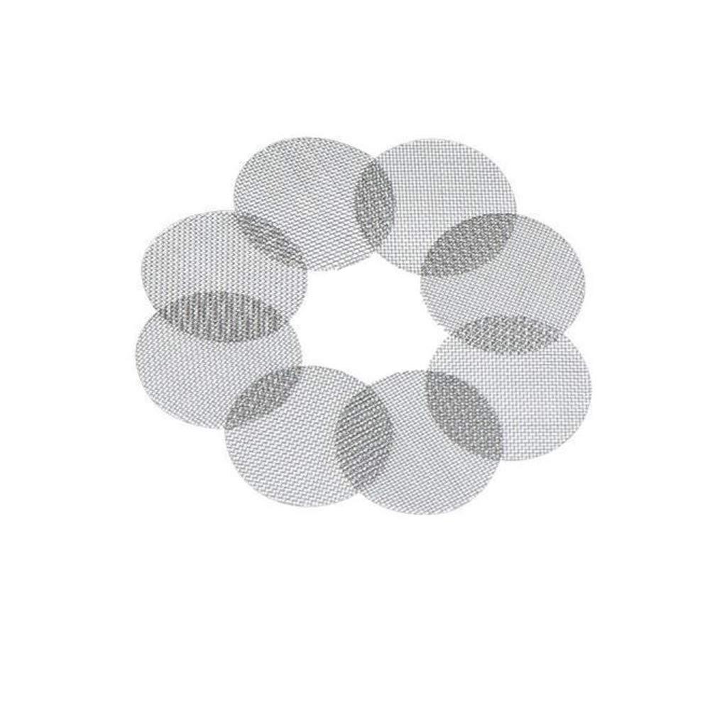 VideoPUP VideoPUP 50 Pieces 60 mesh 1/2 Inch Stainless Steel Screens Pipe Screen Filters, Premium Type 304 Pipe Screen Filters, Silver
