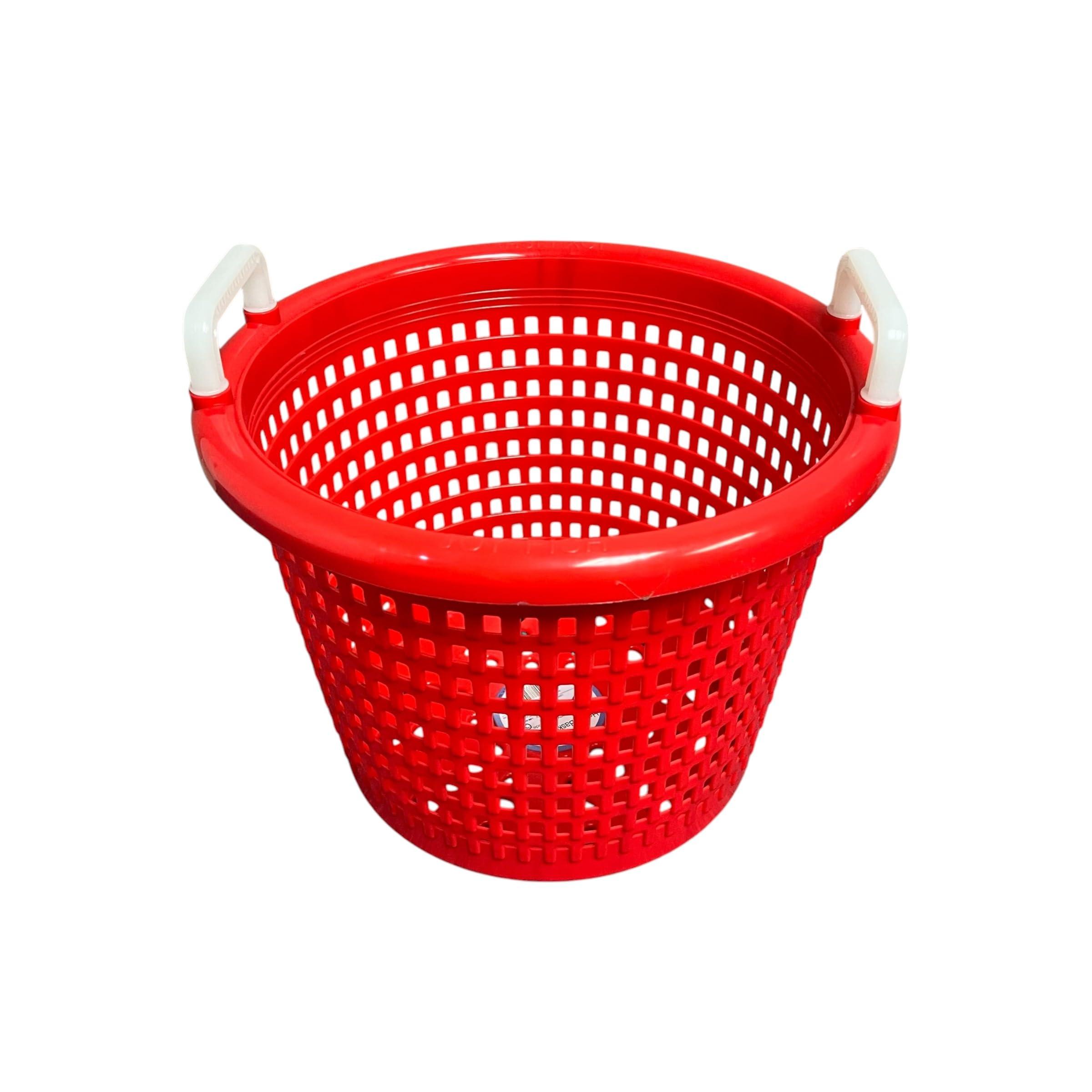 LEE FISHER SPORTS FISH BASKET- RED Basket for Fishing, Laundry, all Purpose Handy Basket-heavy duty, hold up 40 lbs, can take hot and cold condition, used by commercial fishermen for decades.