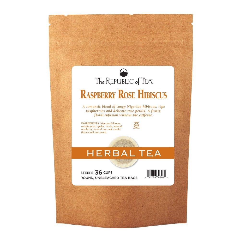 The Republic of Tea The Republic of Tea – Raspberry Rose Hibiscus, Herb Tea for Sweethearts, 36 Tea Bags