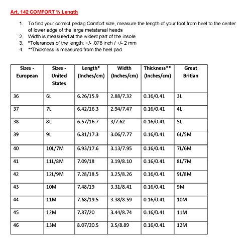 pedag pedag Comfort Leather 3/4 Inserts for Whole Foot Support, Handmade in Germany, Men and Women's Dress Shoes, Flats, Ballet Flats, Sandals, Real Leather, Tan, 1 Pair, US M 11 / EU 44