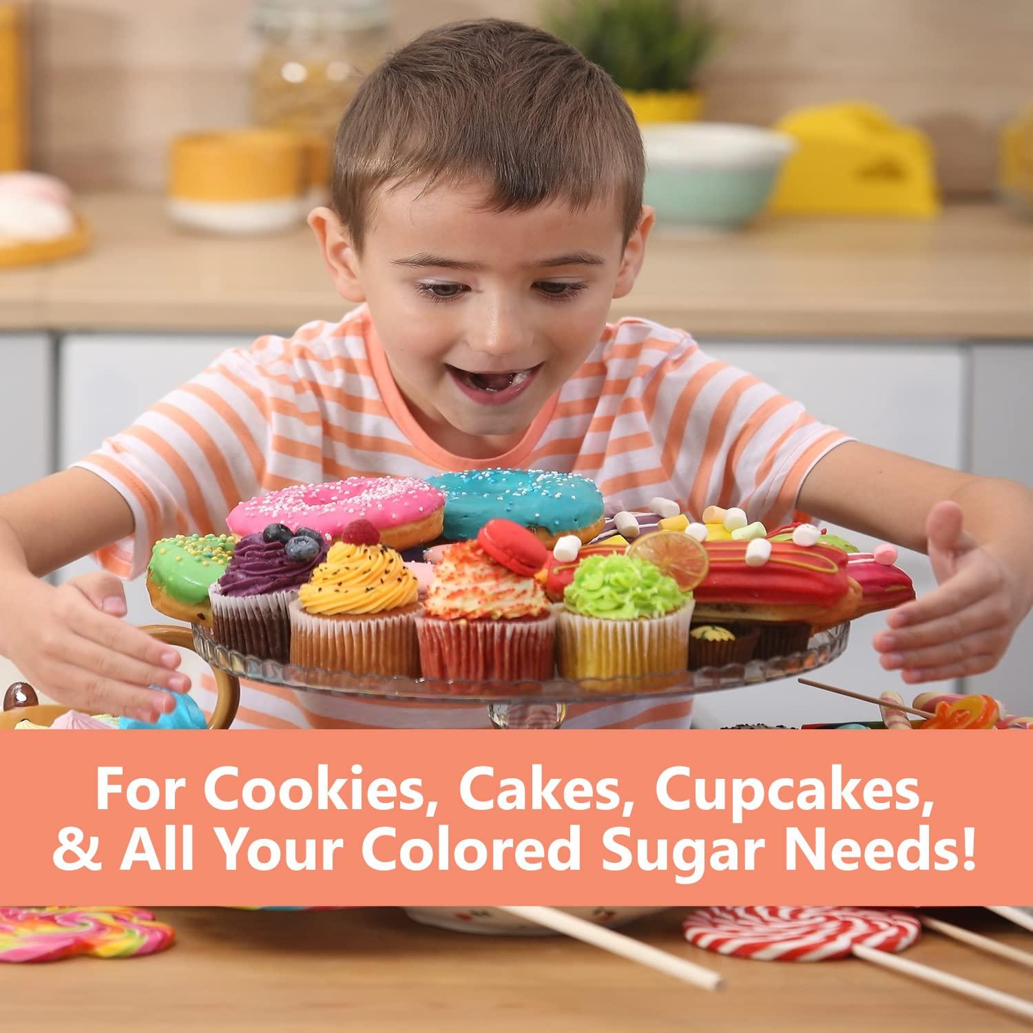 Ultimate Baker Ultimate Baker Sanding Sugar, Naturally Colored Sanding Sugar for Cookies, Colored Baking Sugar, Medium Crystal Colored Sugar for Cake Decorating & Cocktail Rimming (4oz Bag, Green)