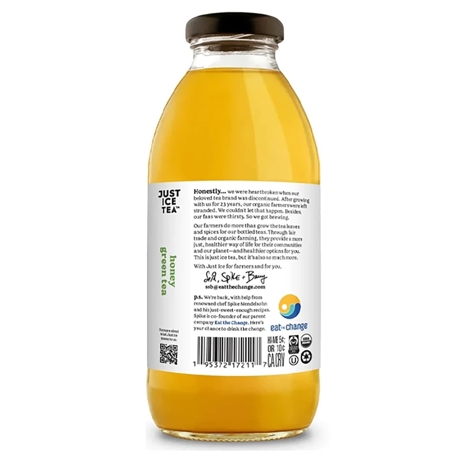 Just Ice Tea Just Ice Tea Organic Honey Green Tea, 16 FZ