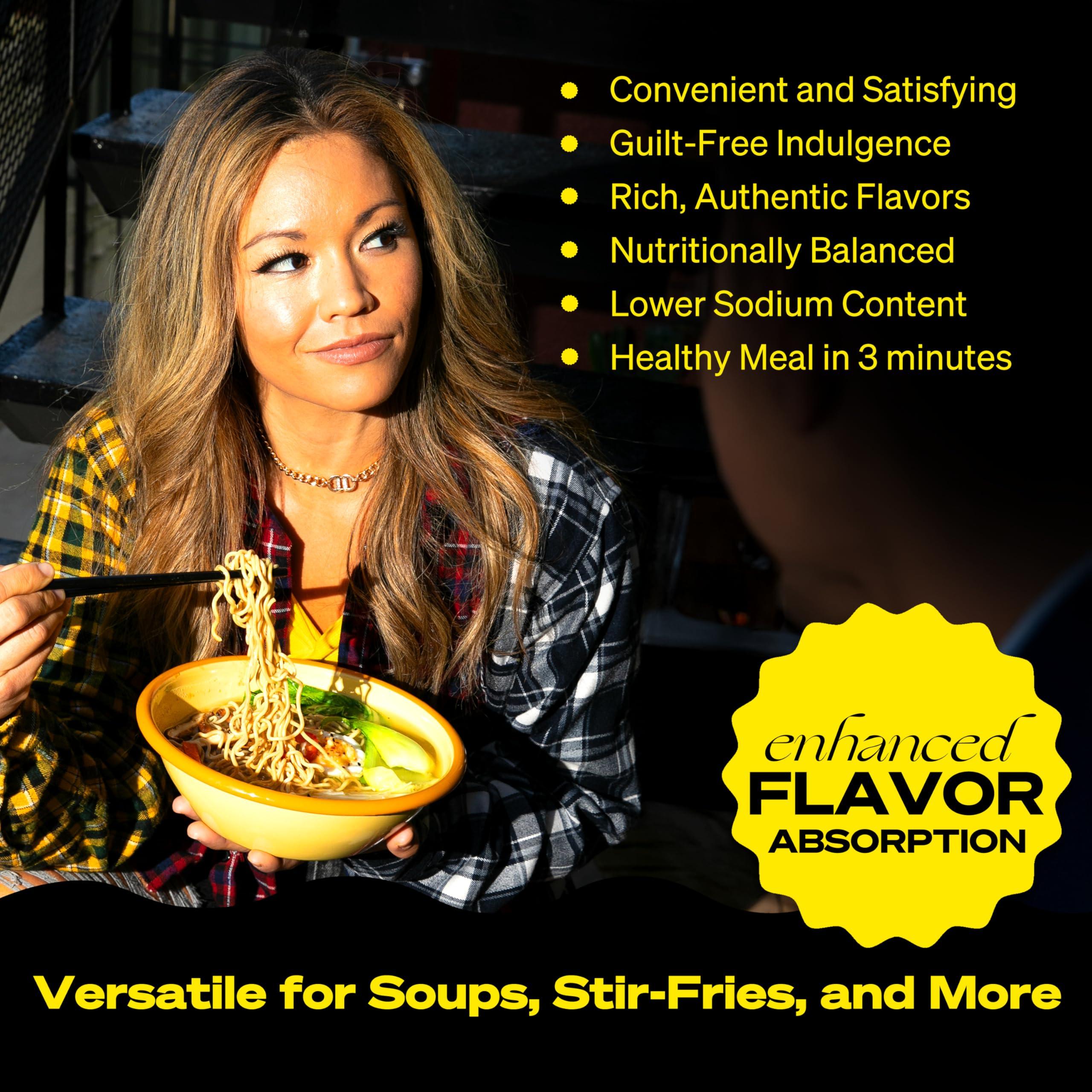 immi immi Spicy Red Miso Ramen, 100% Plant Based, Keto Friendly, Low Carb, High Protein, Packaged Noodle Meal Kit, Ready to Eat, 6 Pack