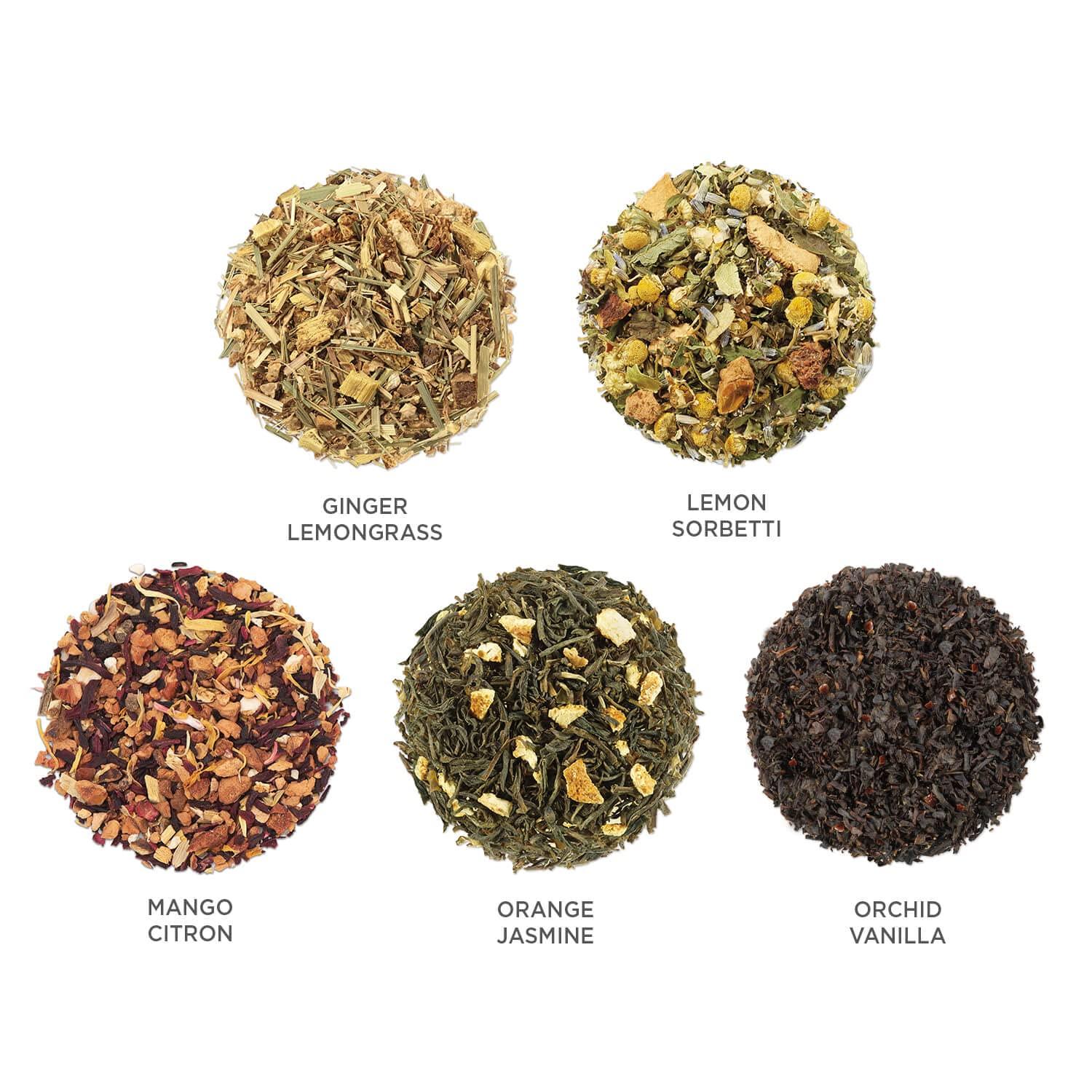 Tea Forte Tea Forte Paradis Gift Set with Cafe Cup, Tea Tray and 10 Handcrafted Pyramid Tea Infuser Bags