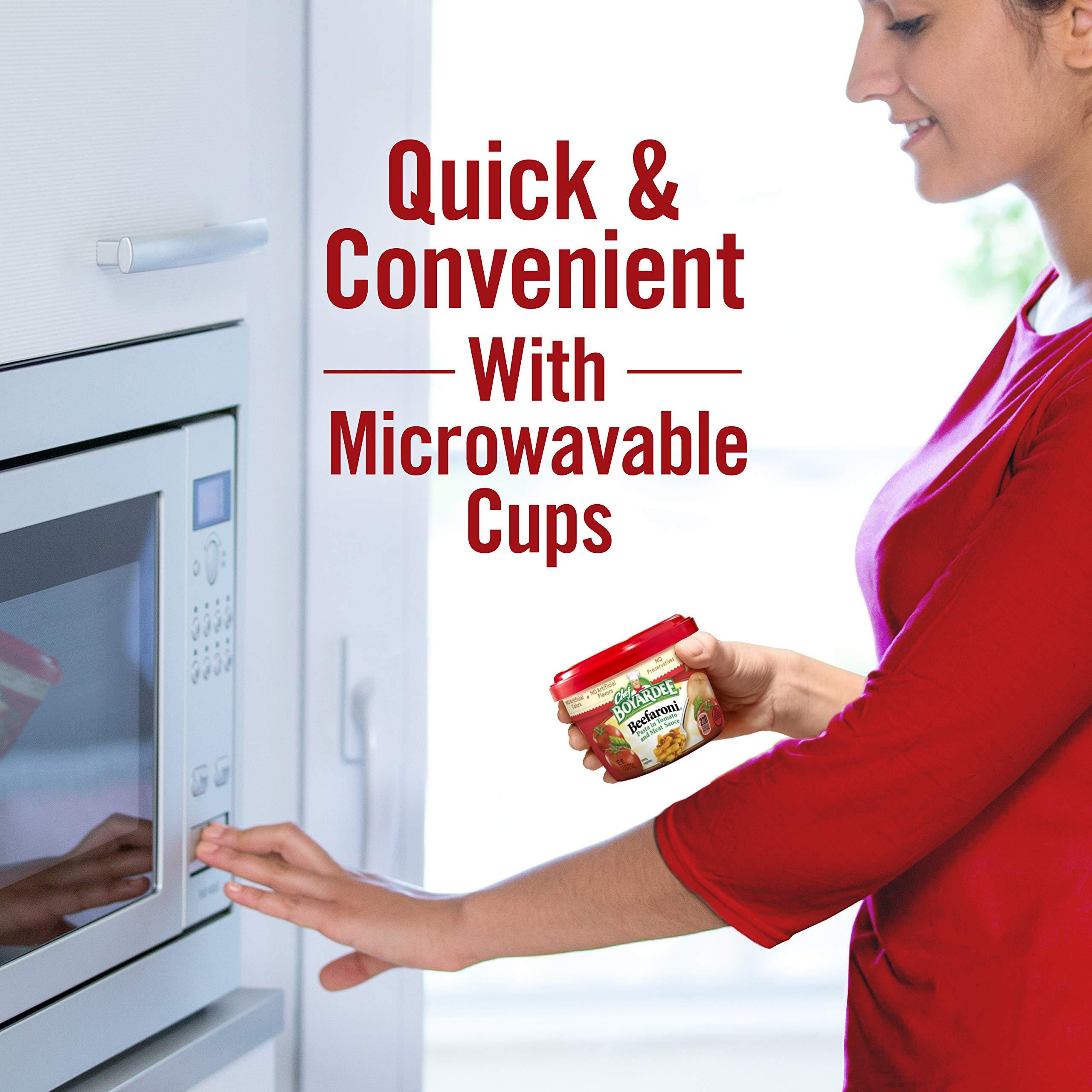 Chef BOYARDEE Chef Boyardee Beefaroni Pasta, Microwave Food, 7.5 OZ Microwaveable Bowl (12 Bowls)