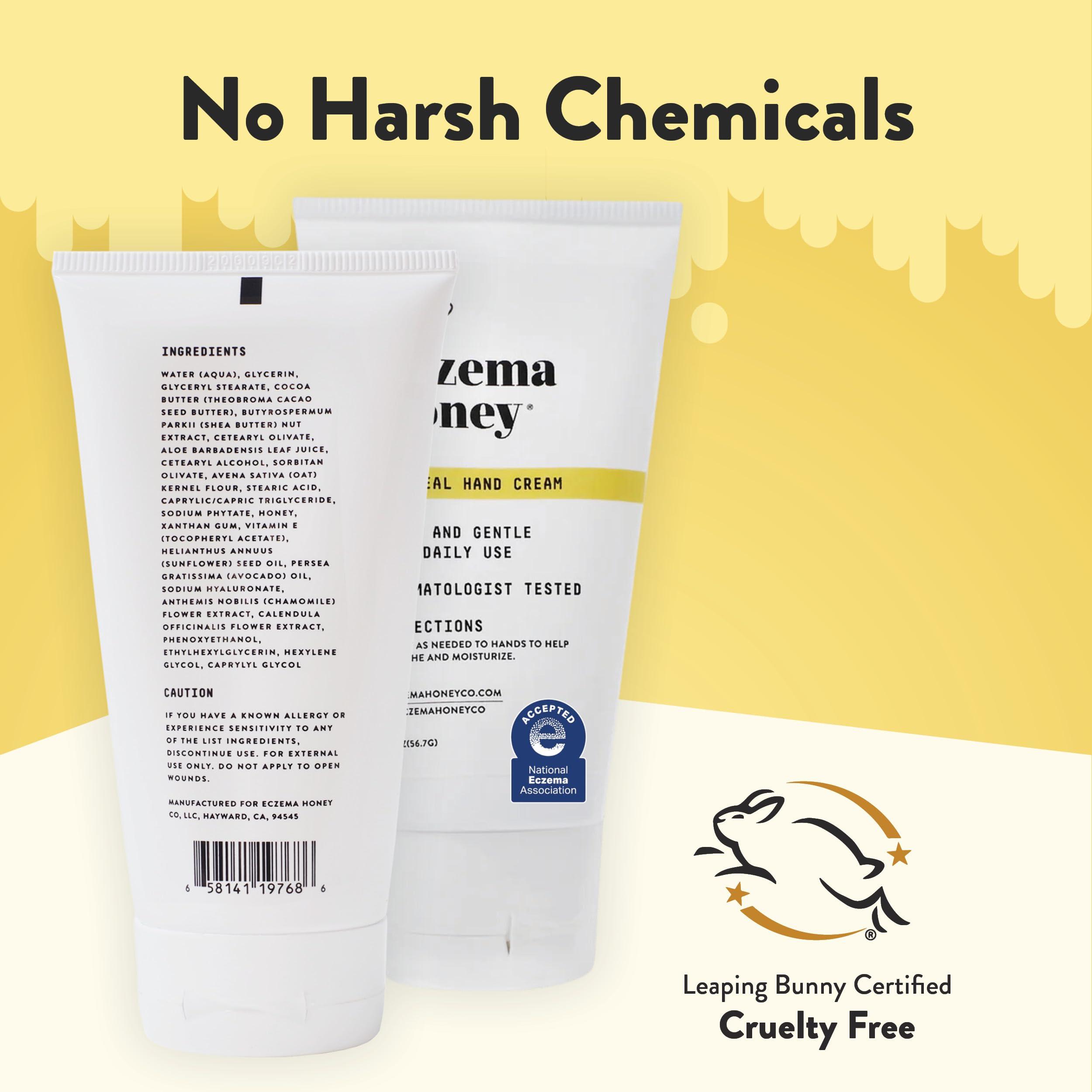 ECZEMA HONEY ECZEMA HONEY Oatmeal Hand Cream - Natural Hand & Body Lotion for Eczema Rash Relief - Eczema Cream for Dry, Itchy, Sensitive, & Irritable Skin (2 Oz)