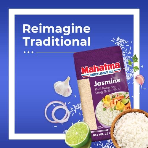 Mahatma Mahatma Jasmine Rice, 32-Ounce Bag of Rice, Thai, Indian, or Cambodian Fragrant Flavored Rice, Stovetop or Microwave Rice
