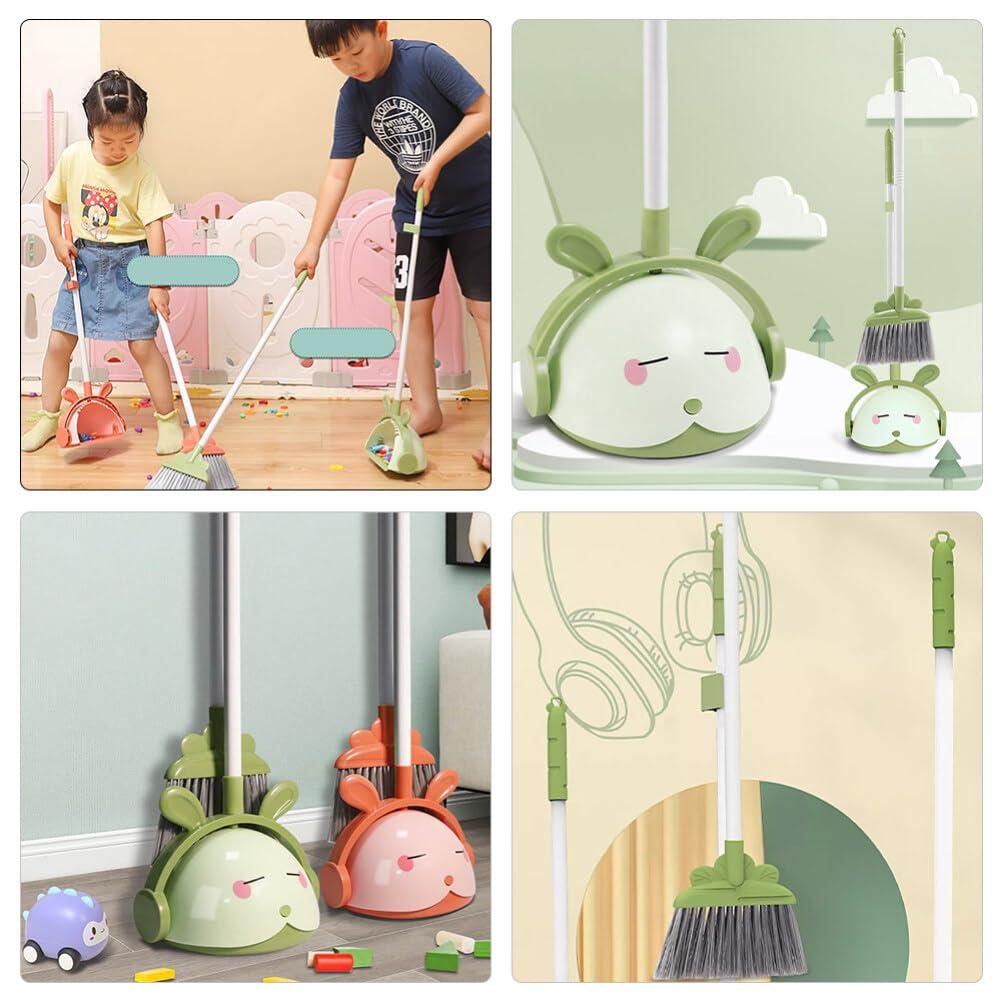 Holibanna Holibanna 1 Set Kids Toys Desktop Cleaning Tools Child Broom Housekeeping Cleaning Tool for Kids Broom Helper Small Cleaning Dustpan Broom and Dustpan Cartoon Household Products Pp Toddler