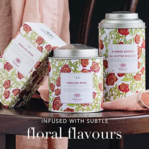 Whittard Whittard of Chelsea - Tea Discoveries English Rose Caddy - Black Loose Leaf Tea, Vegetarian, Vegan Friendly, Resealable Tea Tin (100g, 1ct)