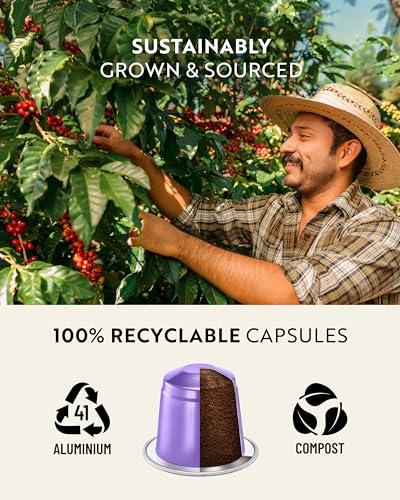 ROSSO CAFFÈ Rosso Coffee Capsules for Nespresso Original Machine - 60 Gourmet Extra Dark Roast Espresso Pods - Single-Serve Aluminum Coffee Pods Compatible with Nespresso Original Line Machines (Extra Dark 60)