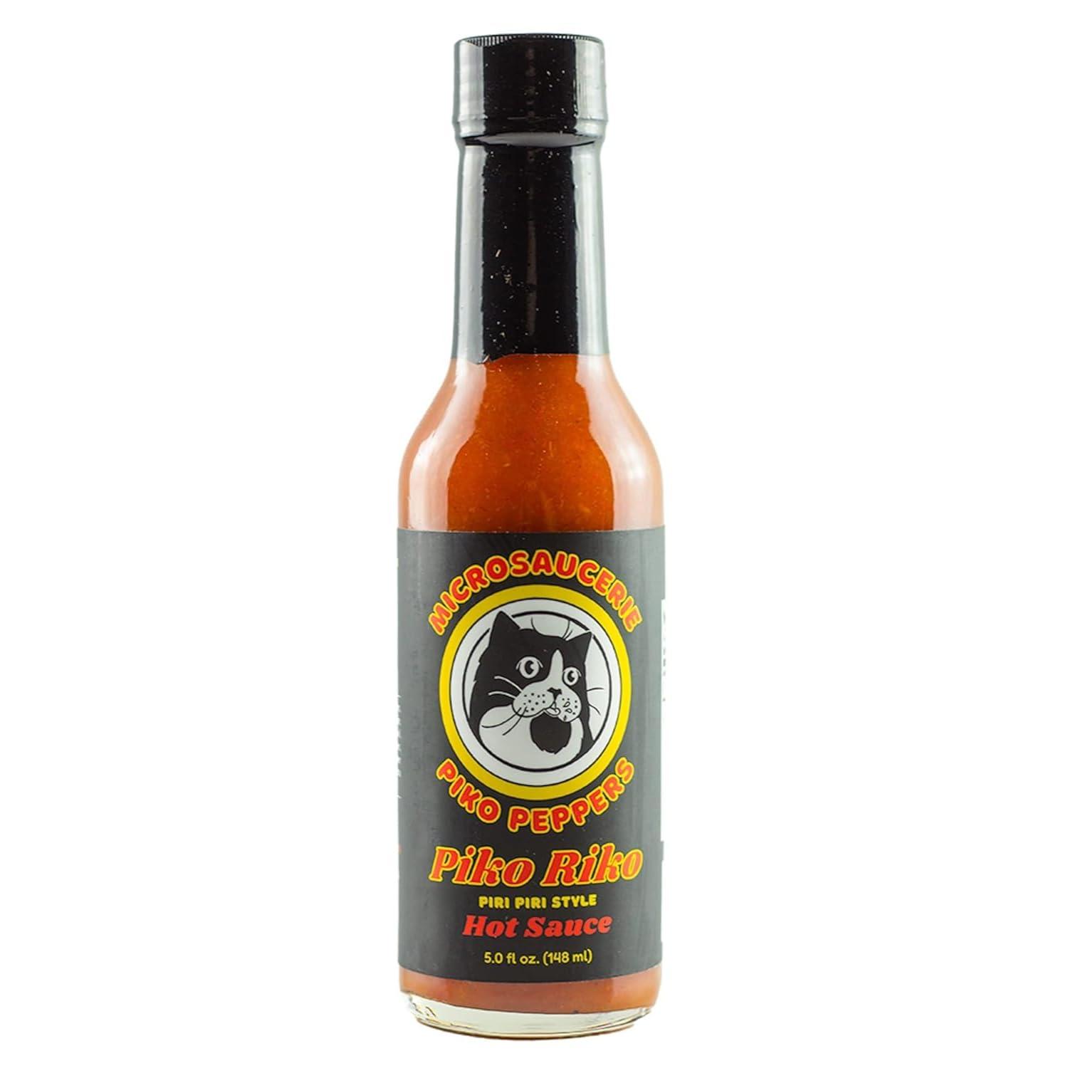 Microsaucerie Piko Peppers Piko Riko by Microsaucerie Piko Peppers, Mild Heat Hot Sauce With Flavors of Habanero Peppers, Bell Peppers & Beer, Made With All Natural Ingredients, 5 fl oz Bottle (1-Pack)