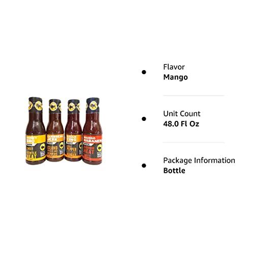 Buffalo Wild Wings Buffalo Wild Wings Sauce Ultimate Sampler Bundle - Honey BBQ, Caribbean Jerk, Asian Zing, Mango Habanero (12 ounces each)