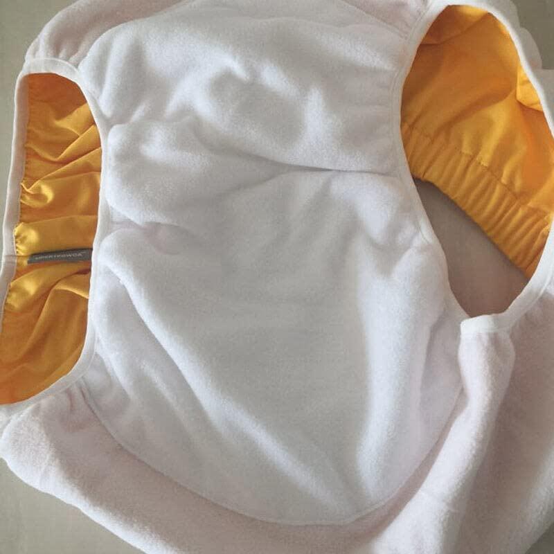 Generic Leak-Proof Adult and Elderly Cloth Diapers - Washable Incontinence Underwear for Men and Women, Big Children and Adolescents (Yellow,M)