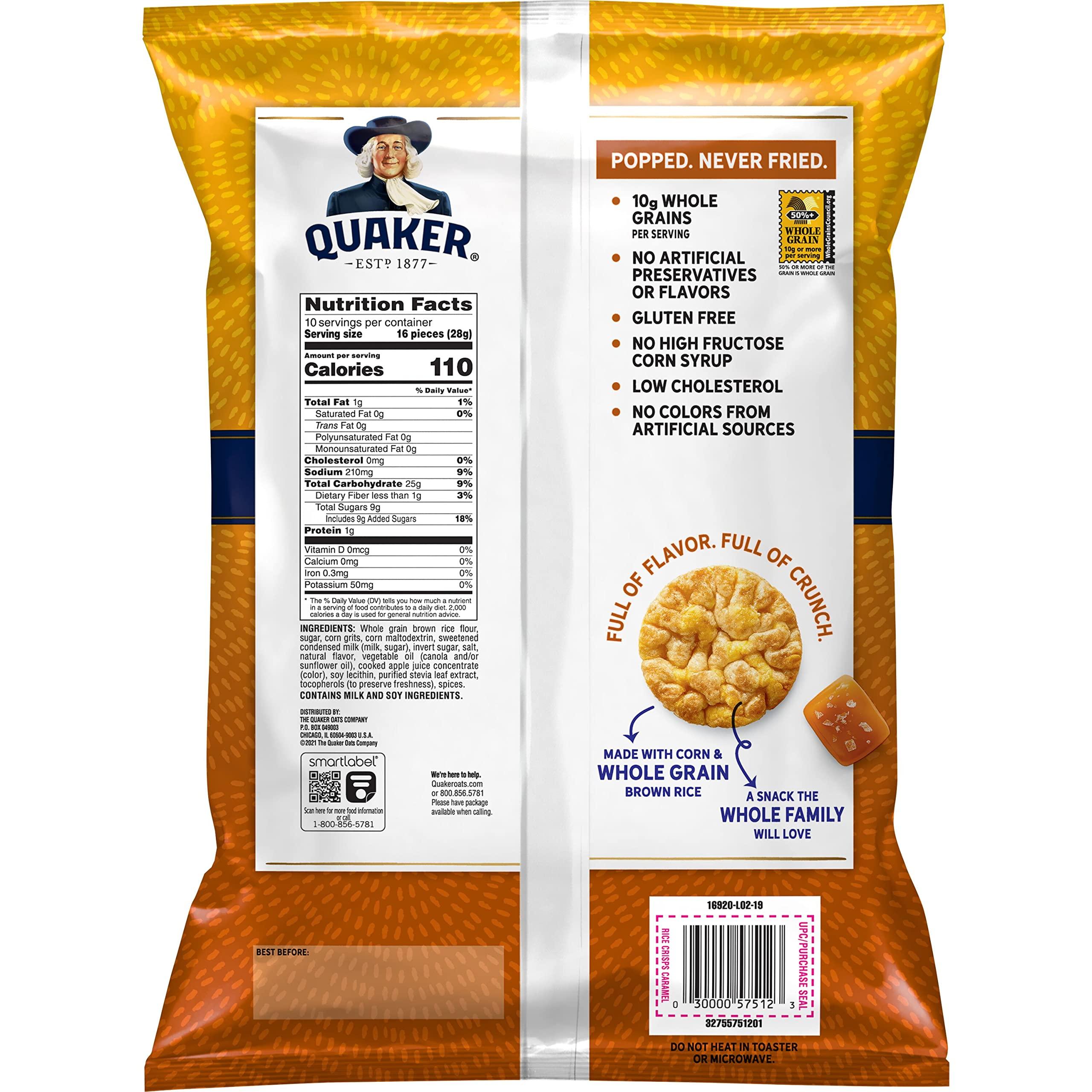 Quaker Quaker Rice Crisps Caramel, 9.8 Oz