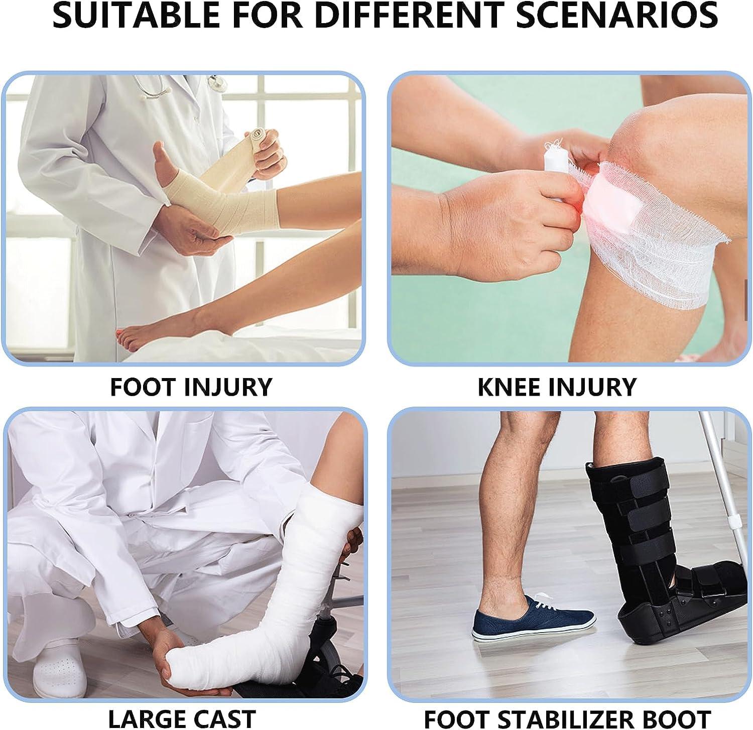 Divvsck Waterproof Full Leg Cast Cover for Shower Kids -Available in 3 Sizes | Leg Cast Shower Protector, Watertight Seal Cast Cover Leg for Knee Foot Ankle, No Mark on Skin Reusable(Recommended Age:11-15)