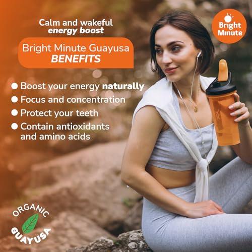 BRIGHT MINUTE Bright Minute Guayusa infusion 50 teabags | Coffee Alternative & Addition | 55mg of natural caffeine per small 1.5G (0.05OZ) bag, Calm and Wakeful Energy Boost!