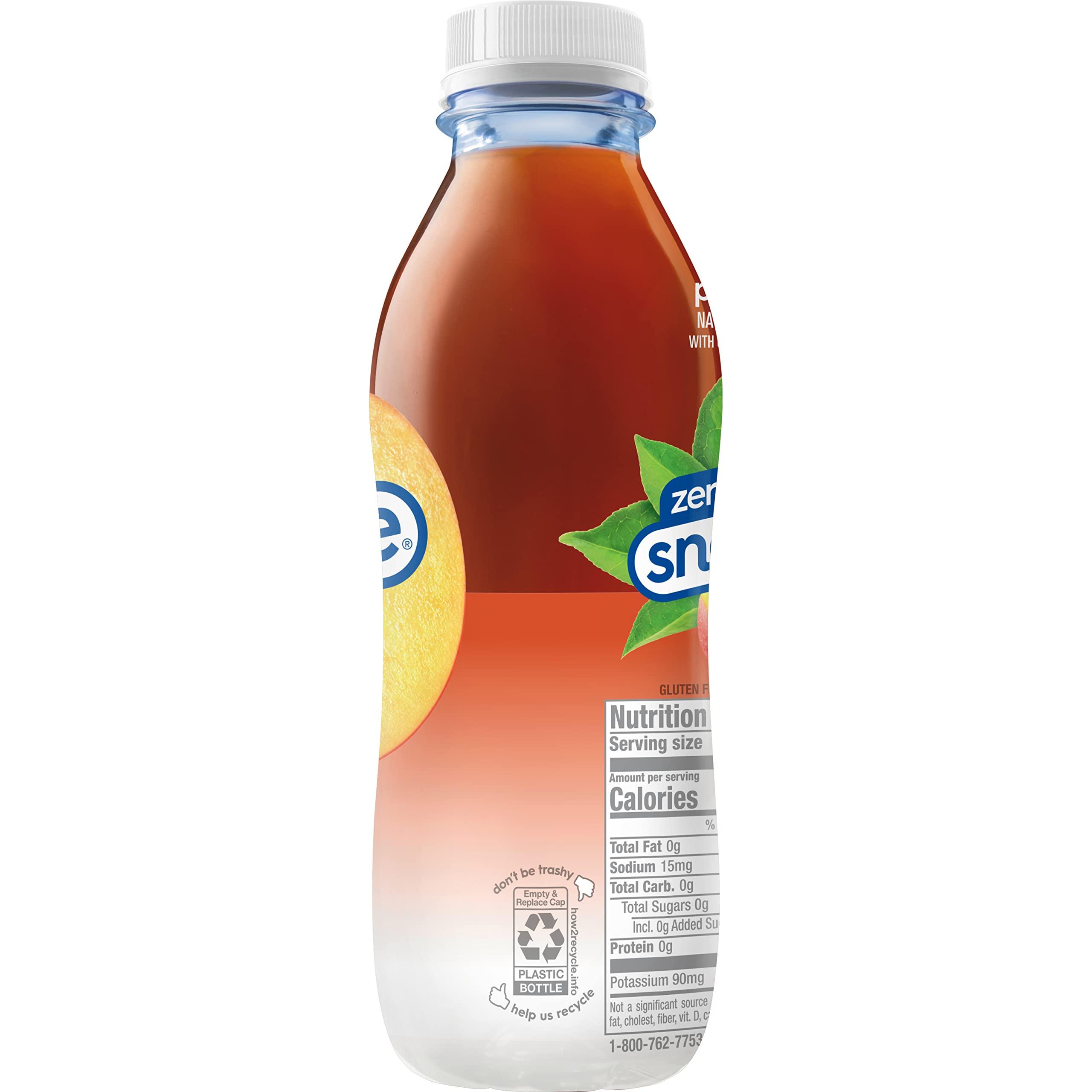 Snapple Snapple Zero Sugar Peach Tea, 16 fl oz recycled plastic bottle (Pack of 12)