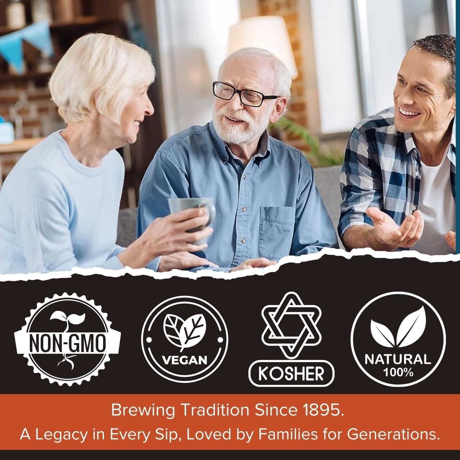 Postum Postum Cocoa Blend Flavor Coffee Substitute Caffeine Free Delight with Roasted Wheat Bran & Molasses (2 x 8oz)| Natural, Non-GMO, Vegan & Healthy Coffee Alternative Caffeine Free Hot Chocolate