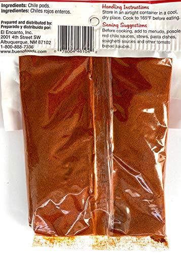 Bueno Foods BUENO Hot Red Chile Powder - Made from Hatch Chile, New Mexico Dried Red Chile Peppers - 6 Ounce Bag