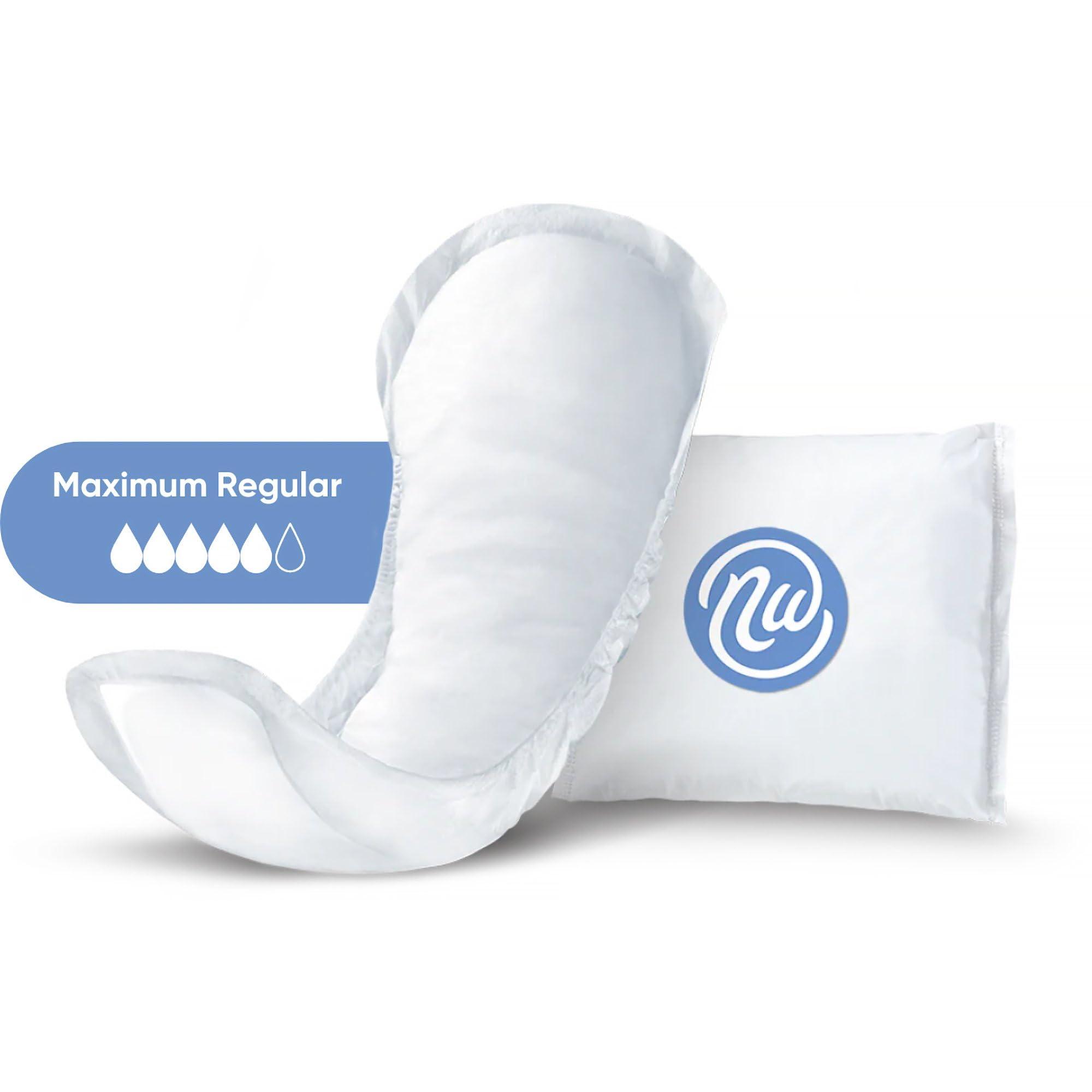 Nexwear Nexwear Incontinence Pads for Women, Skin-Safe Design, Maximum Absorbency Bladder Control Pads for Leaks, Disposable, Discreet, Individually Wrapped, 12 in, 30 Count, 1 Pack