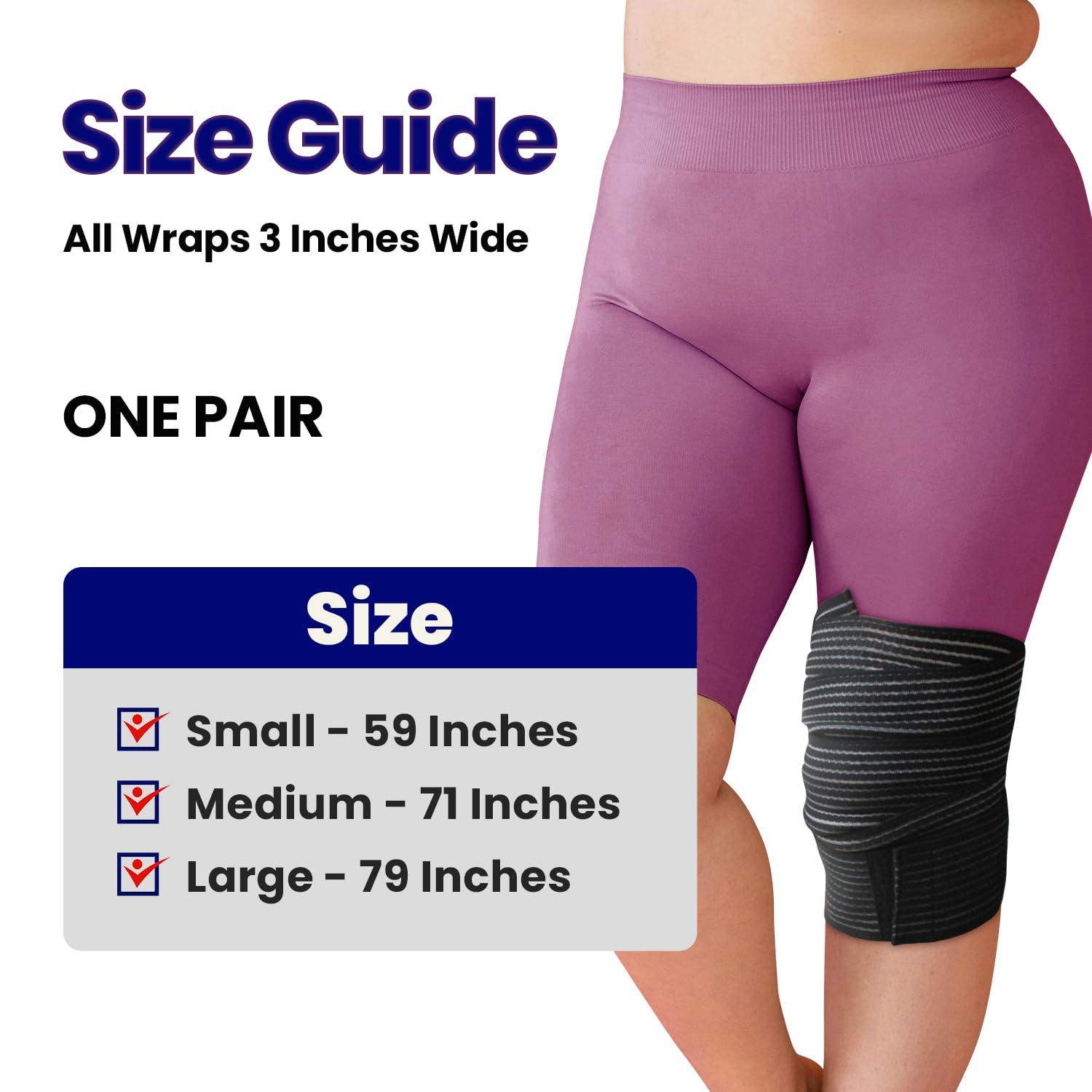 ARMSTRONG AMERIKA Elastic Knee Compression Sleeve Bandage Wraps | Knee Support Straps for Legs, Thighs, Hamstrings Ankle & Elbow Joints Reduce Swelling | Lymphatic Relief & Elastic Bandage For Women & Men (Med 71 Inch)