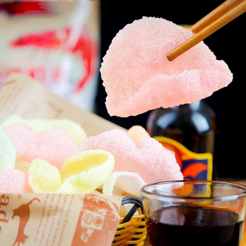 JTEDZI JTEDZI Uncooked Prawn Flavor Chip 6.35 oz / 180g, Colored Shrimp Chips Snack, Prawn Crackers, Shrimp Chips Uncooked, Shrimp Crackers for Party Appetizers (Multi Color, Pack of 2)