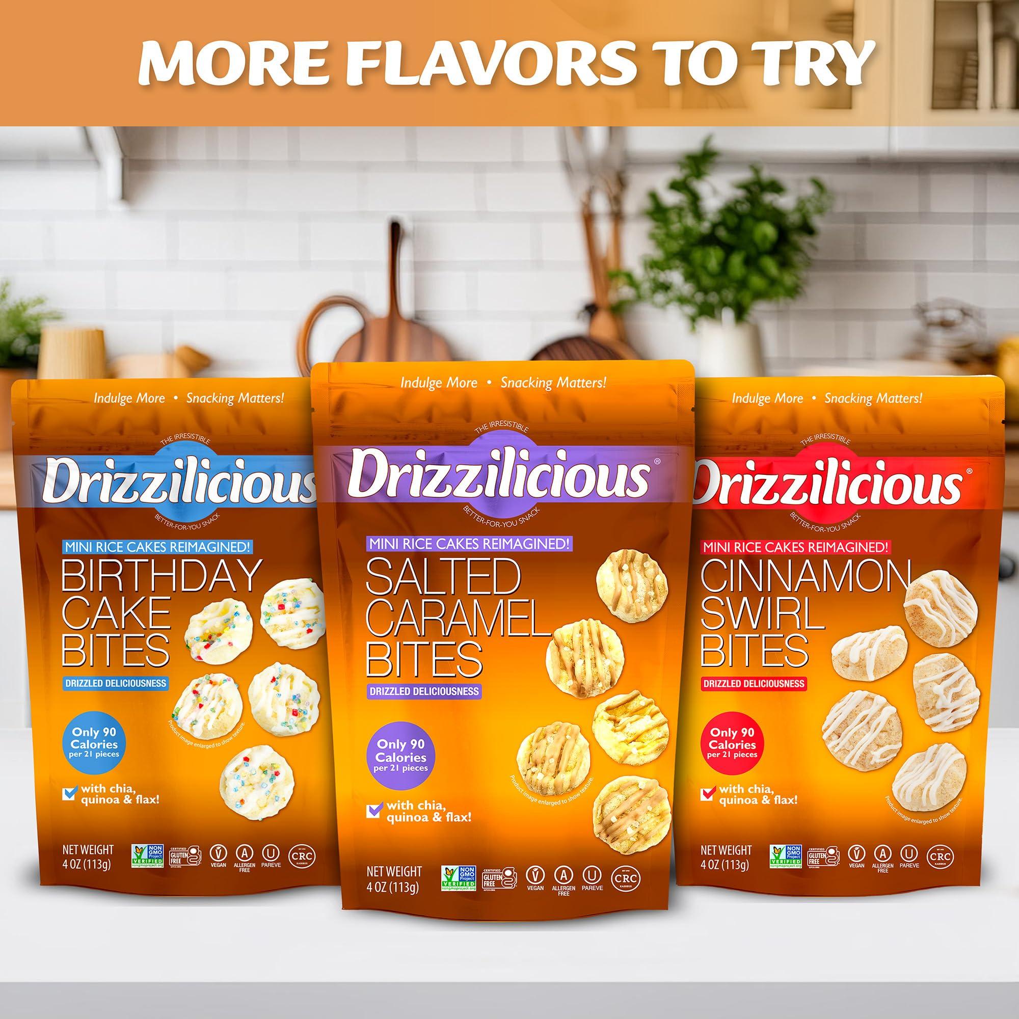 Drizzilicious Drizzilicious Mini Rice Cakes - Rice Crisps, Healthy Snack for Adults and Kids, Flavored Rice Cakes, Vegan, Gluten Free, Only 90 Calories Per Serving - Pumpkin Spice, 4 oz (Pack of 2)