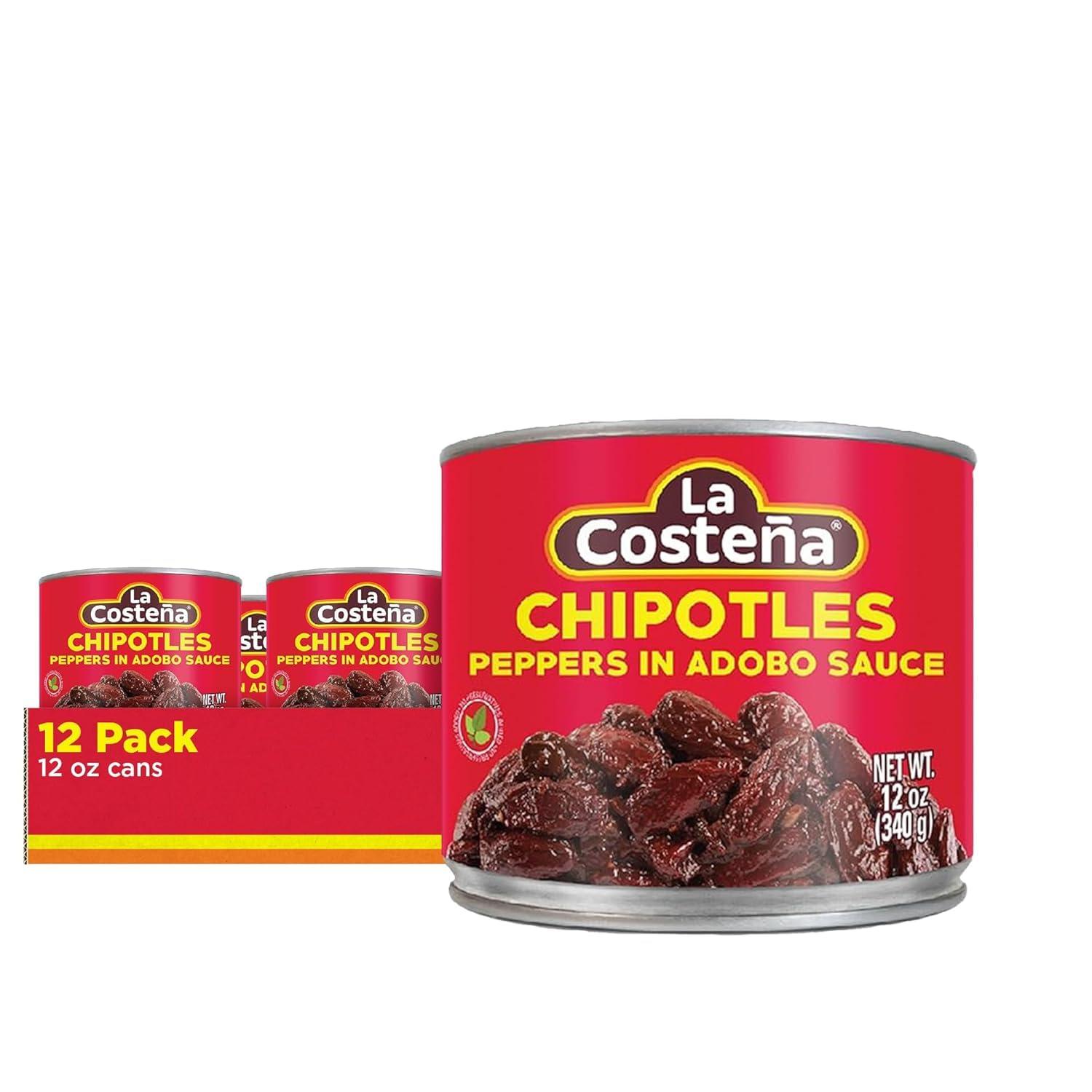 La Costeña La Costea Chipotle Peppers in Adobo Sauce 12 oz (12-Pack)