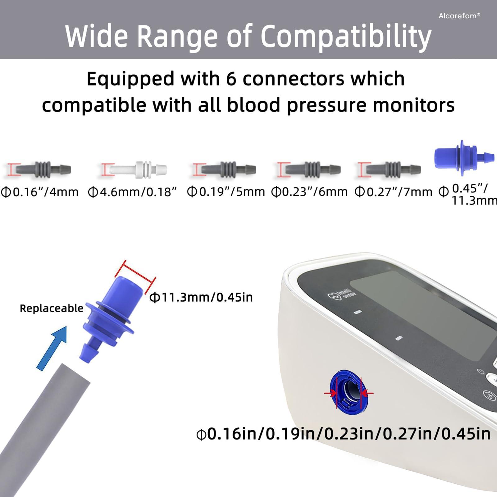 Alcarefam Alcarefam Extra Large Blood Pressure Cuff, 9-21 (22-54CM) XL Cuff Compatible with Omron BP Monitor, Replacement X-Large Cuff for Adult Big ARM, with 6 Connectors
