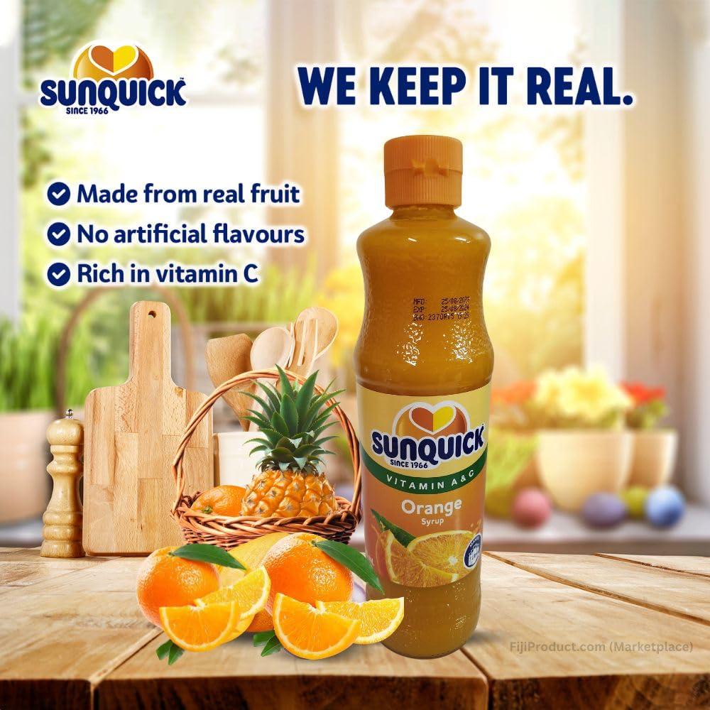FIJIAN MADE Sunquick Concentrate Orange Juice (700 ml Bottle) No artificial flavours, colours or sweeteners; Contains Vitamin A & C ...