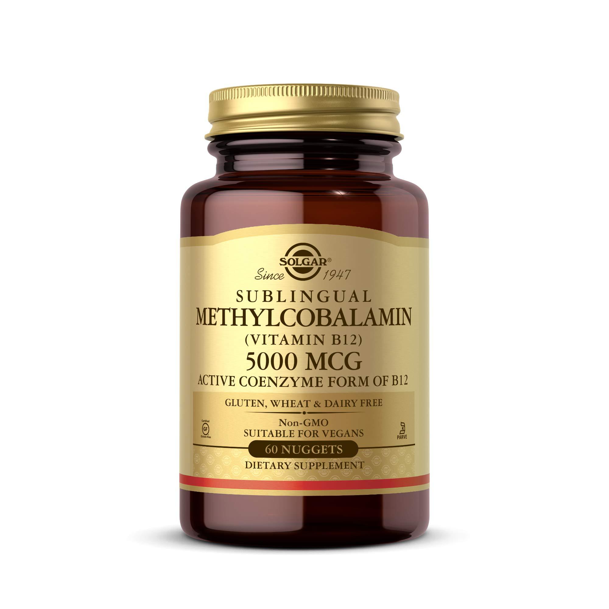 SOLGAR SOLGAR Methylcobalamin (Vitamin B12) 5000 mcg & Vitamin E 670 mg (1000 IU)