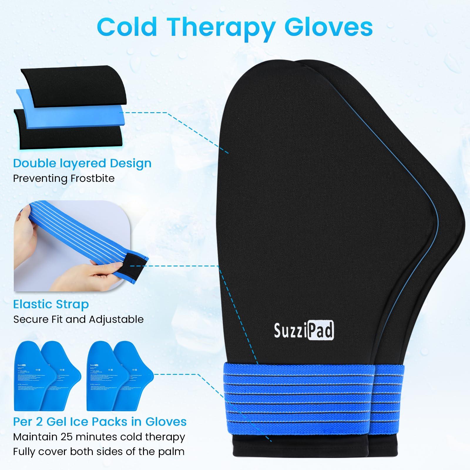 SUZZIPAD SuzziPad XL Cold Gloves for Chemotherapy, Cooling Socks, Hand and Foot Ice Pack, Chemo Must Haves for Men and Women