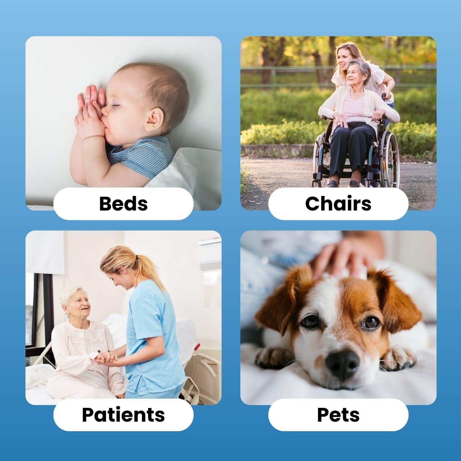 HCS MEDICAL SOLUTIONS HCS Gel Filled Large Medical Chucks Pads, Disposable - Premium Underpads, 30x36 - USA Made, Ultra Absorbent, Thick - Adult, Elderly, Kids, Baby - 300lb, Incontinence Bed Pads Disposable (40, White)