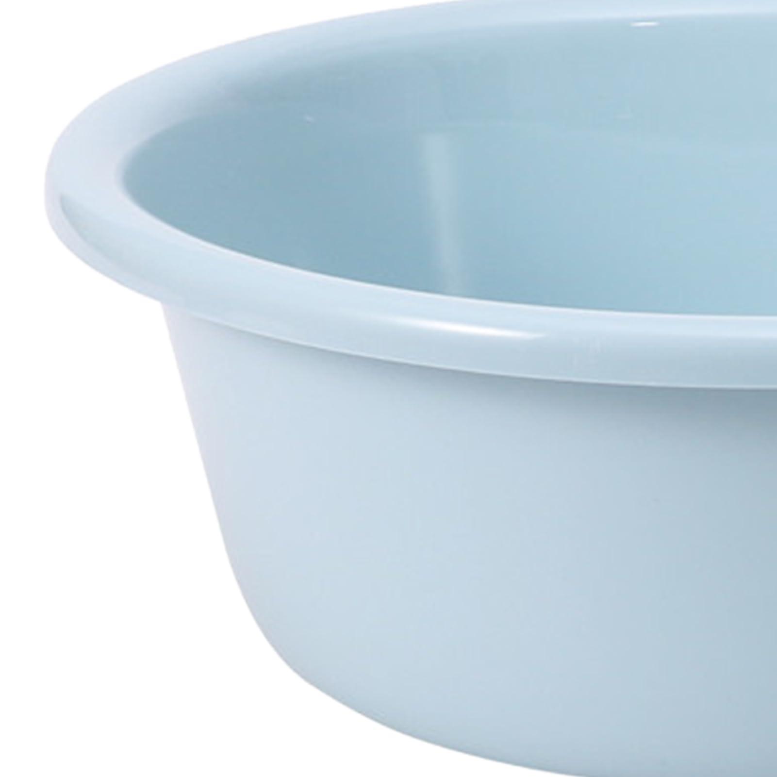 HERCHR HERCHR Round Plastic Wash Basin, Round Dish Wash Basin Dish Wash Tub Bathroom Water Tub Plastic Portable Dish Tub for Camping, 11.6x3.9in, Blue