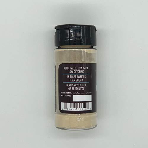 YOU ARE LOVED FOODS 100% Pure Monk Fruit Zero Calorie Sweetener from You Are Loved Foods Natural Sugar Substitute Zero Calories Zero Carbs Keto Friendly Paleo Certified 2 oz Twin Pack