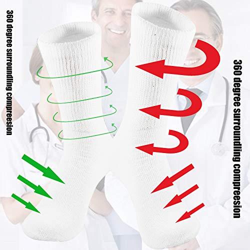 NevEND NevEND Diabetic Cotton Crew Socks Health Circulatory Physicians Approved Mens Womens White 12 Pairs 10-13