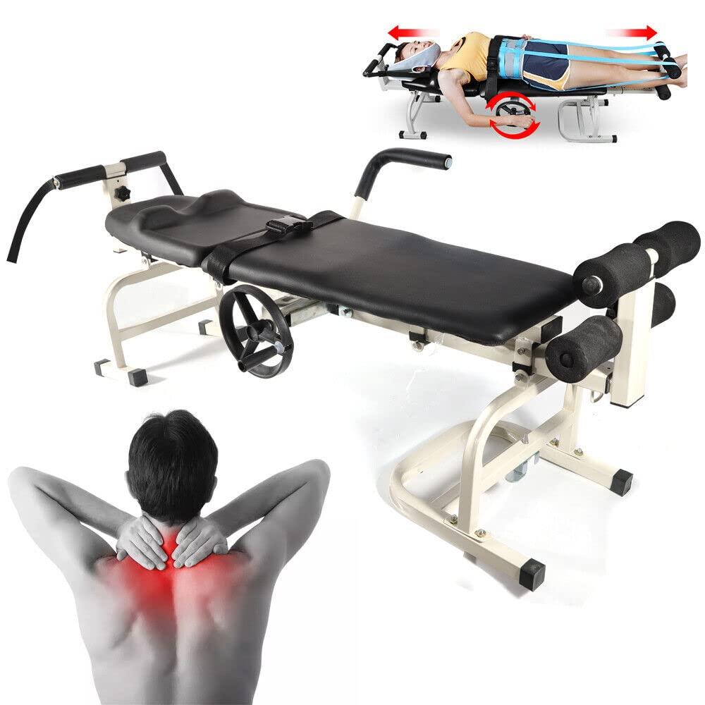 LYNICESHOP Multifunctional Spine Stretcher Machine Therapy Table, Cervical Traction Back Strencher Lumbar Bed Body Stretching Spine Cervical Stretcher Vertebra Lumbar