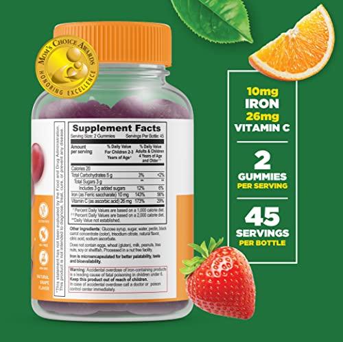Lifeable Lifeable Iron & Vitamin C Kids + Zinc 25mg Kids, Gummies Bundle - Great Tasting, Vitamin Supplement, Gluten Free, GMO Free, Chewable Gummy