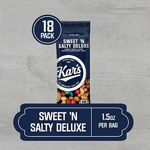 Kar's Kar’s Nuts Sweet ‘N Salty Deluxe Trail Mix, 1.5 oz Individual Snack Packs – Bulk Pack of 18, Gluten-Free Snacks