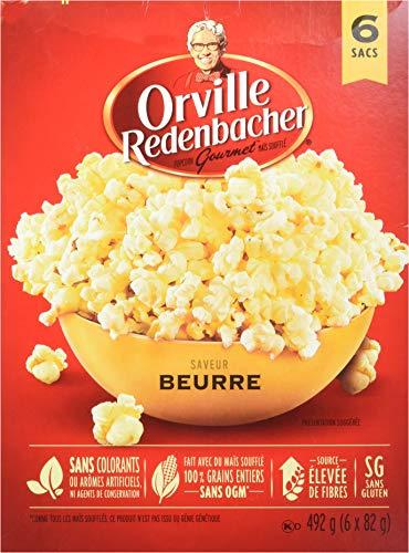 Orville Redenbacher's Orville Redenbacher's Buttery Flavor Popcorn, 492g/17.4oz Box, (6ct x 82g) {Imported from Canada}