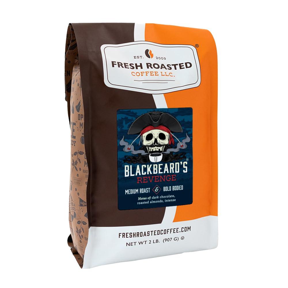 Fresh Roasted Coffee Fresh Roasted Coffee, Blackbeard's Revenge, 2 lb (32 oz), Medium Roast, Kosher, Ground