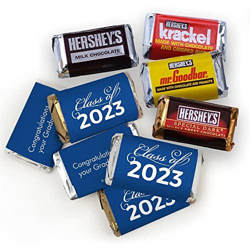 Just Candy 123 Pcs Blue Graduation Candy Party Favors Miniatures Chocolate (Approx. 123 Pcs) - No Assembly Required