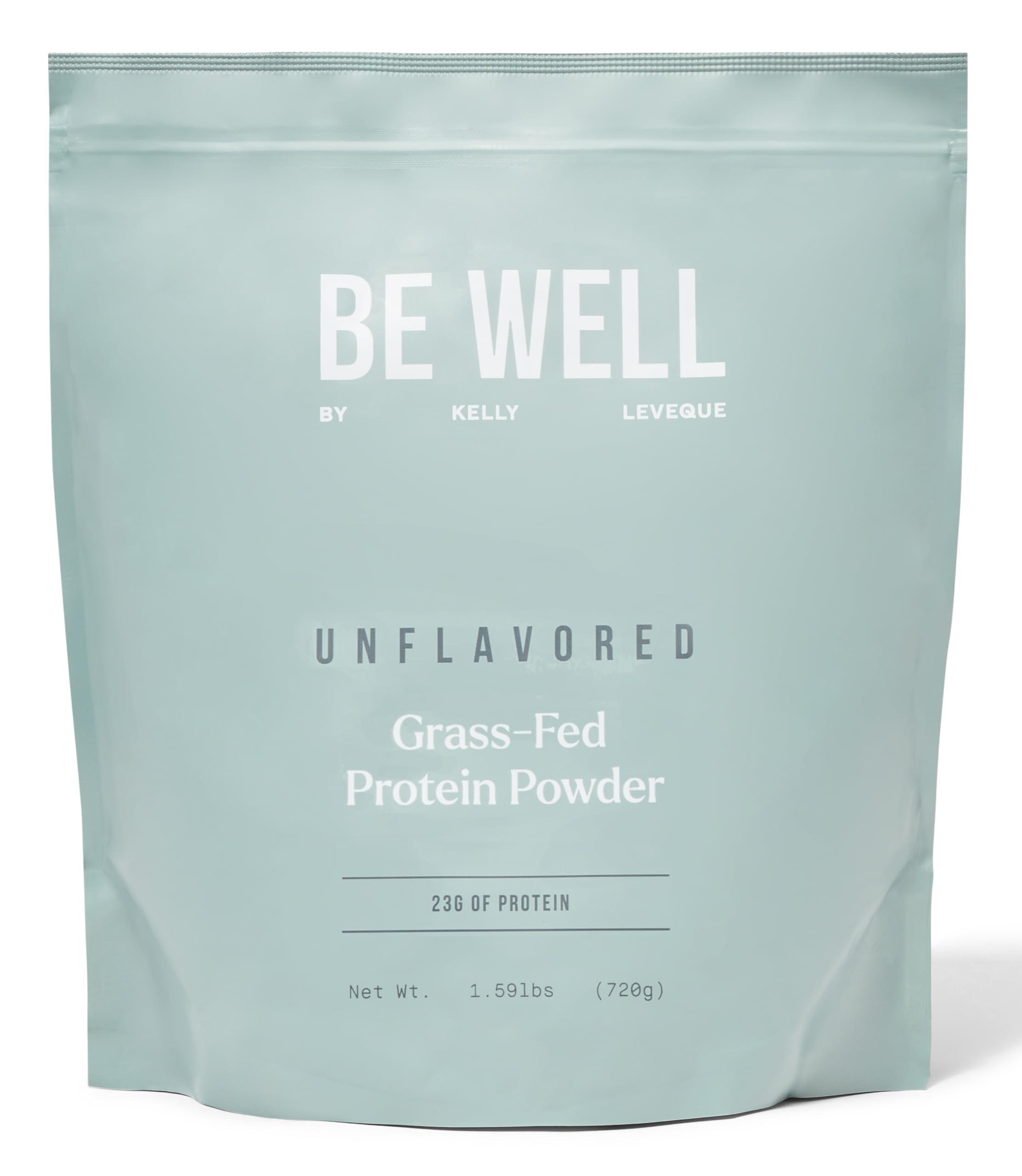 Be Well by Kelly LeVeque Be Well by Kelly Unflavored Grass-Fed Beef Protein Powder, 23G of Protein & Zero Carbs (1 Ingredient, 30 Servings) 9 Amino Acids + 3 BCAAs No Soy, No Dairy, Stevia-Free, No Sugar Added 1.59lb 720g